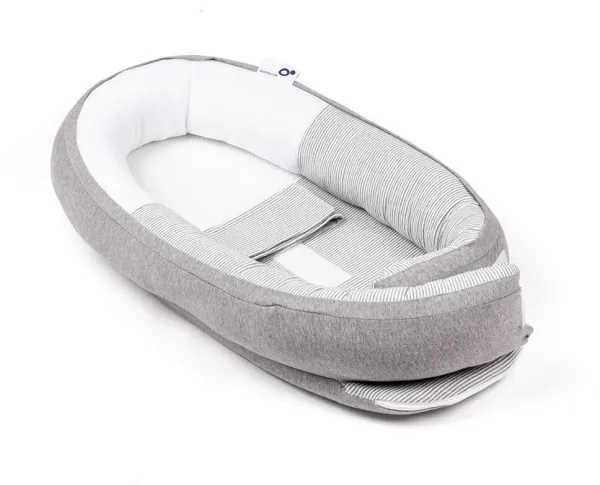 Babynest - grau gestreift