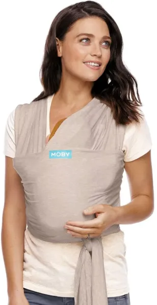 Elastisches Tragetuch Moby - Taupe